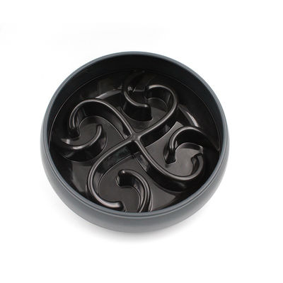 Outward Hound Fun Feeder Slo Bowl 15 ซม. สุนัข Pet Feeder ช้าขนาดใหญ่ / Black