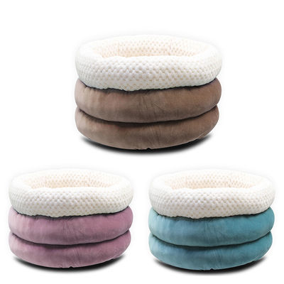 2021 ขายส่ง Cuddle Cup Shape Cat และ Dog Bed สัตว์เลี้ยงเตียงที่มีกำแพงสูงสำหรับ Deep Sleep Washable Pet House