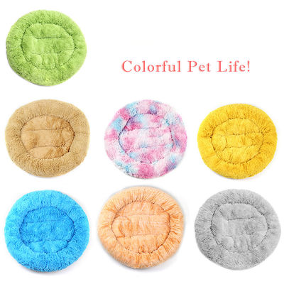 โดนัท Cat Bed Faux Fur Dog Bed for Medium Small Dogs Self Warming Cuddle Pet Bed Luxury Mat
