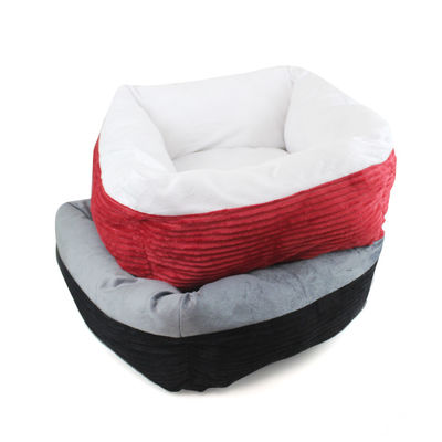 สี่เหลี่ยมผืนผ้าตุ๊กตาสุนัข Cat Bed Self-Warming Deep Sleep Pet Bed Corduroy สัตว์เลี้ยงเตียงล้างทำความสะอาดได้สบาย Dog โซฟา