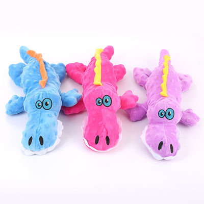 สมจริงการ์ตูนจระเข้ตุ๊กตาสุนัขสัตว์เลี้ยงของเล่นผ้า Squeaky น่ารัก