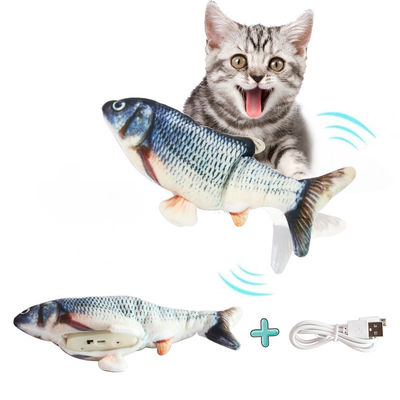 ไฟฟ้า Floppy Fish Cat ของเล่นจำลอง Wiggle Fish Catnip ของเล่น Plush Interactive ย้ายปลาเต้นรำของเล่นสำหรับ Cats