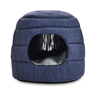 2 in 1 เตียงแมวพับได้ Sustainable Breathable Animal Cat Tent House Cat Cave Carriers