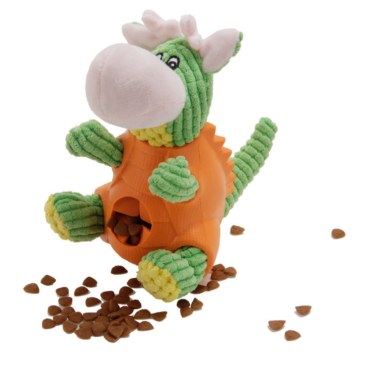 เป็นมิตรกับสิ่งแวดล้อม Squeaky Soft Chew Dog Treat Dispenser ของเล่นตุ๊กตาสัตว์เลี้ยงที่กำหนดเอง