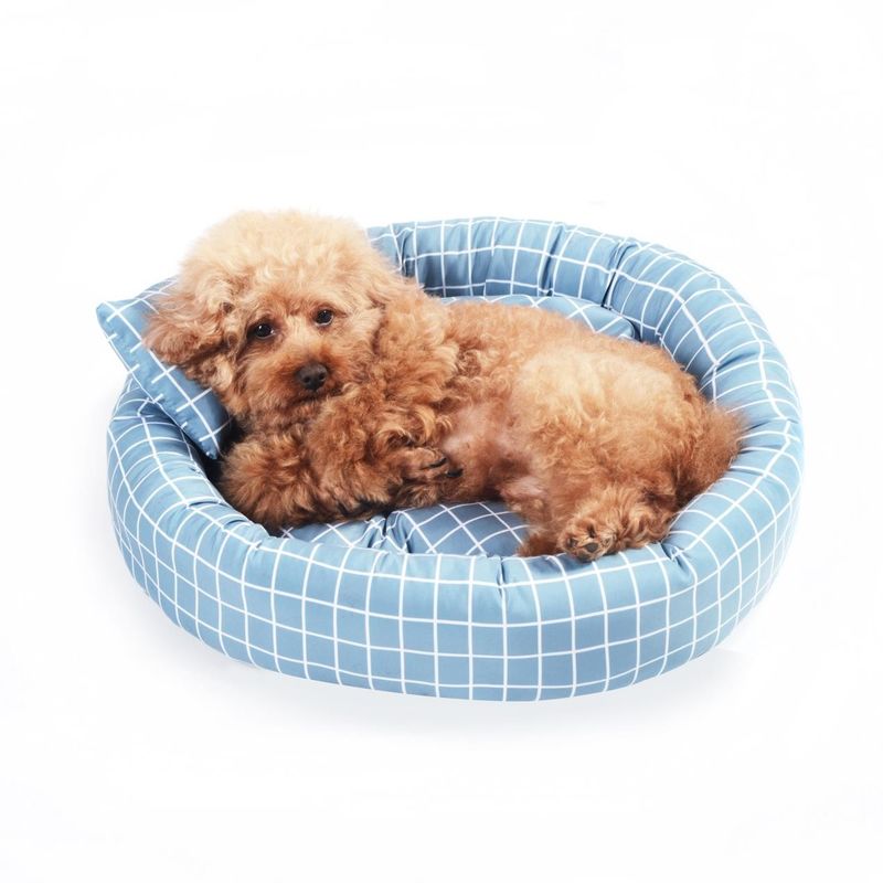 ขายส่งรอบนุ่มอบอุ่นสัตว์เลี้ยงเตียงกับหมอนโดนัท Cuddler แมวสุนัขเตียงสัตว์เลี้ยงเตียงหรูหรากับด้านล่างกันลื่น