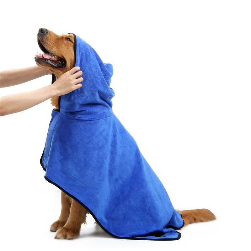 Bibulous Pet Grooming Tools ผ้าขนหนูสุนัขไมโครไฟเบอร์ดูดซับนุ่มแห้งเร็ว