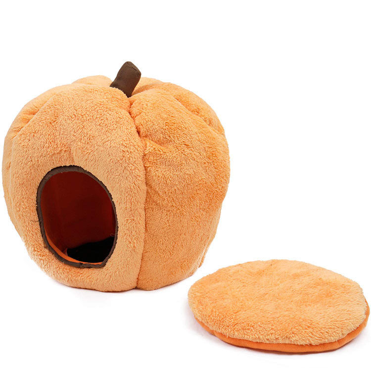 2021 โรงงานการปรับแต่งคุณภาพสูง Cats Dogs Cave สัตว์เลี้ยงล้างทำความสะอาดได้ Luxury Pumpkin Pets House