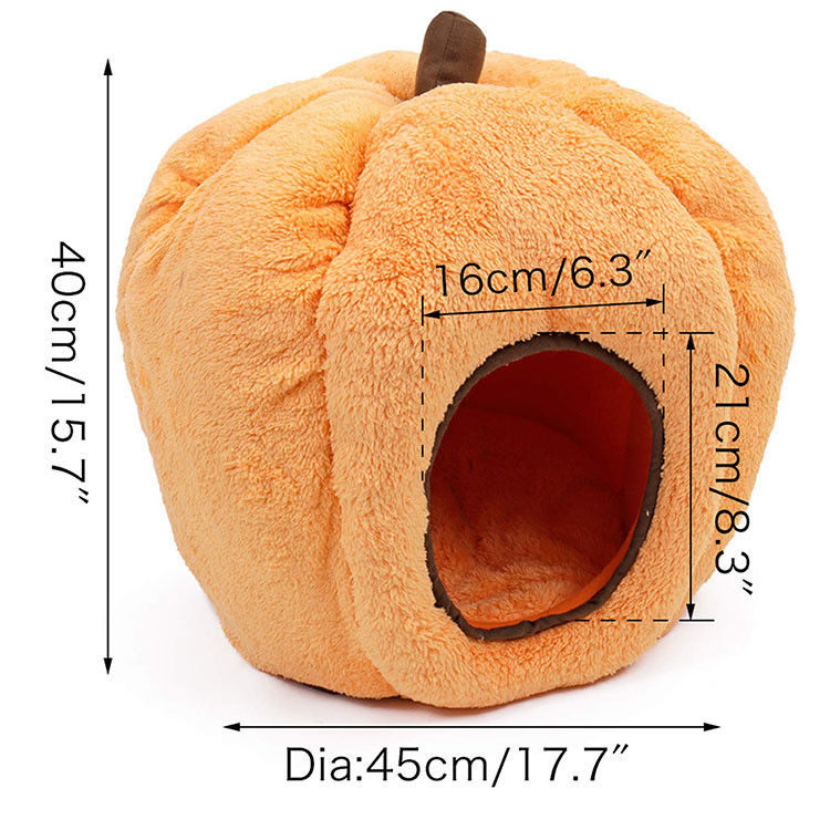 2021 โรงงานการปรับแต่งคุณภาพสูง Cats Dogs Cave สัตว์เลี้ยงล้างทำความสะอาดได้ Luxury Pumpkin Pets House
