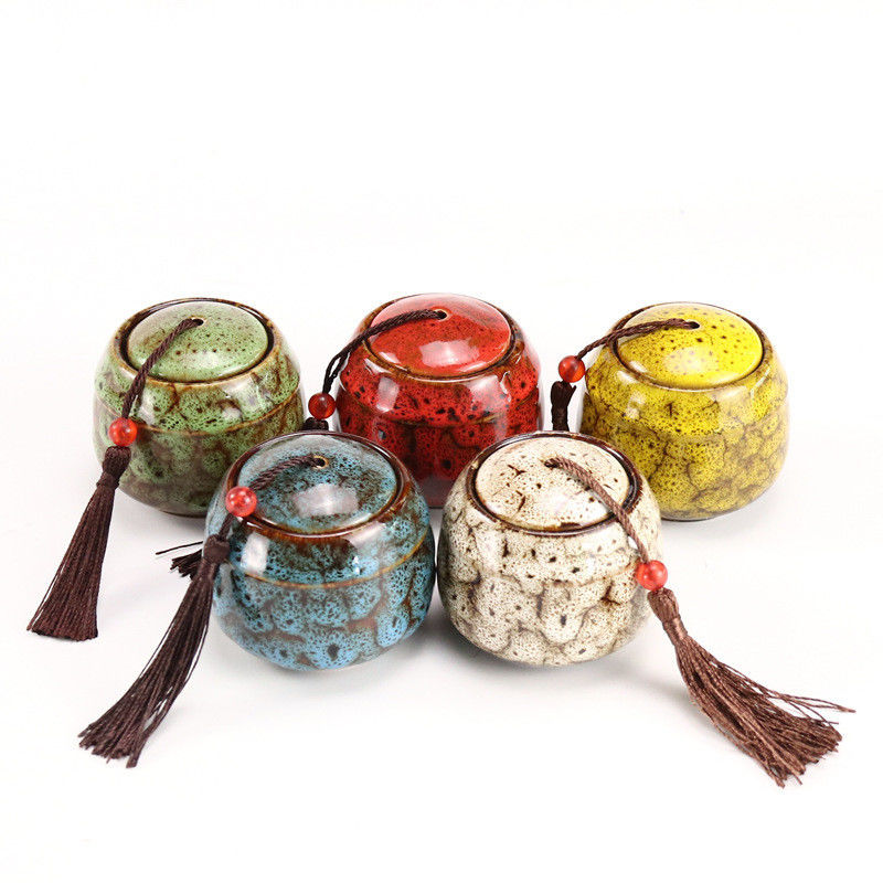 รอบ Pet Cremation Urns for Ashes Storage Box Hand-made Ceramic Sealed Jars for Pet Cat dog ashes