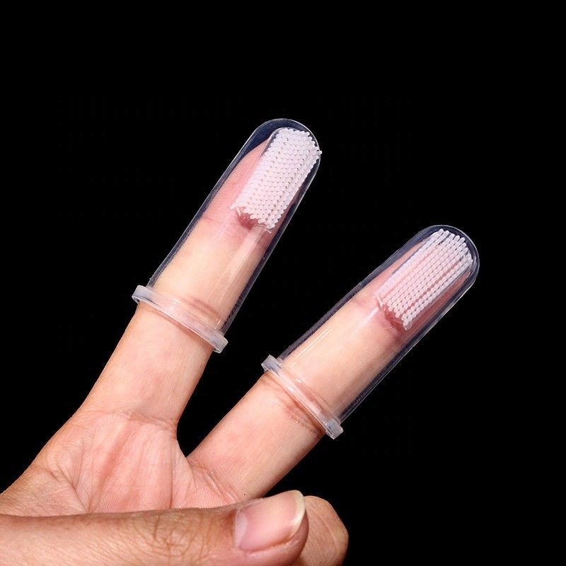 แปรงซิลิโคน สุนัข ทำความสะอาด เครื่องมือ ทำความสะอาดฟัน สุนัข การดูแลช่องปาก Finger Pet Toothbrush