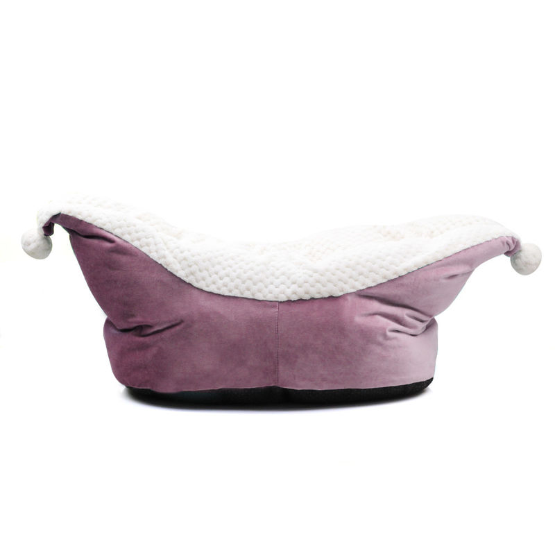 รูปร่างเรือแบบพกพาเตียงสัตว์เลี้ยงหรูหรา Furry Dog Bed Washable Calming Bed สำหรับสุนัขและ Cat