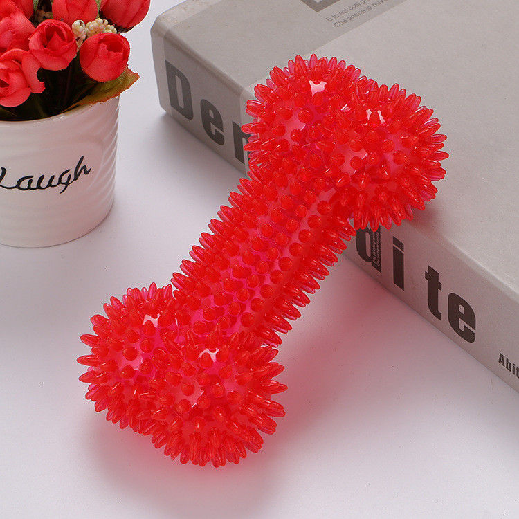 BSCI ของเล่นกัดฟันกรามน่ารัก Dog Chew Toys Squeaky Bone With Massage Particle