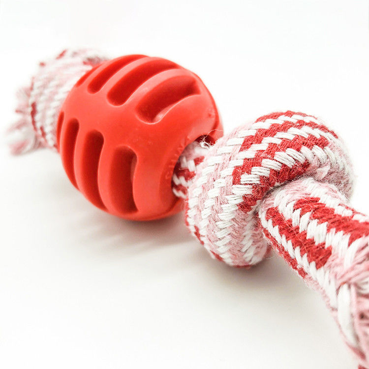 Double Knot Cotton Washable Rope Ball ของเล่นสุนัข ของเล่นเคี้ยวเชือกทนทาน 50g