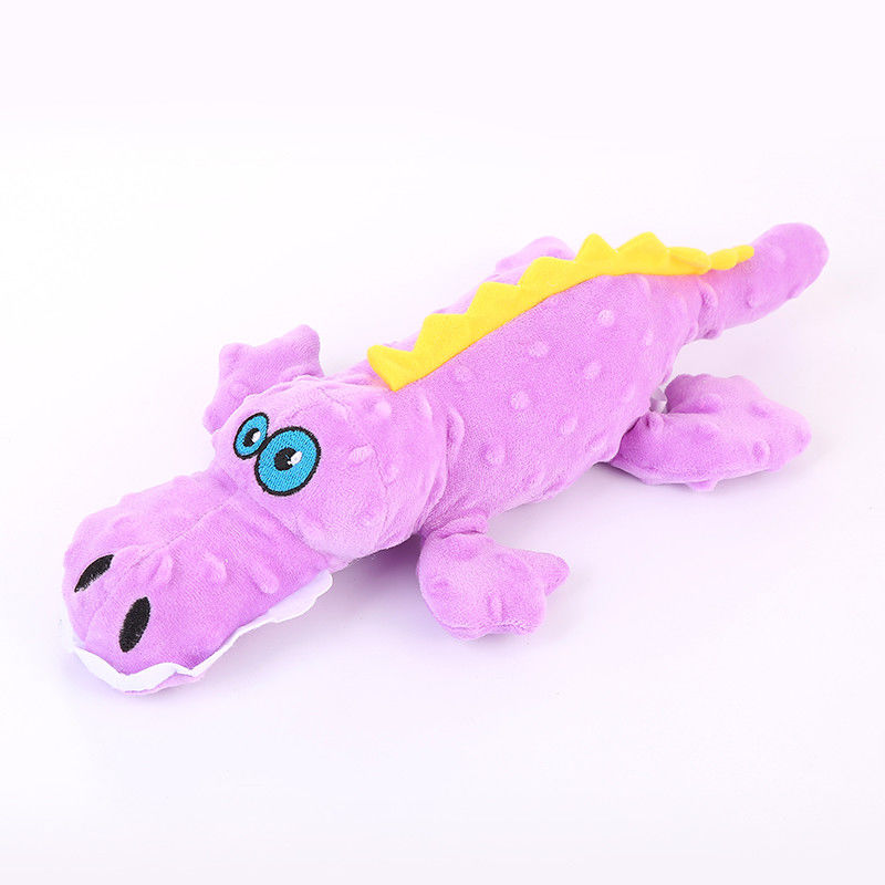 สมจริงการ์ตูนจระเข้ตุ๊กตาสุนัขสัตว์เลี้ยงของเล่นผ้า Squeaky น่ารัก