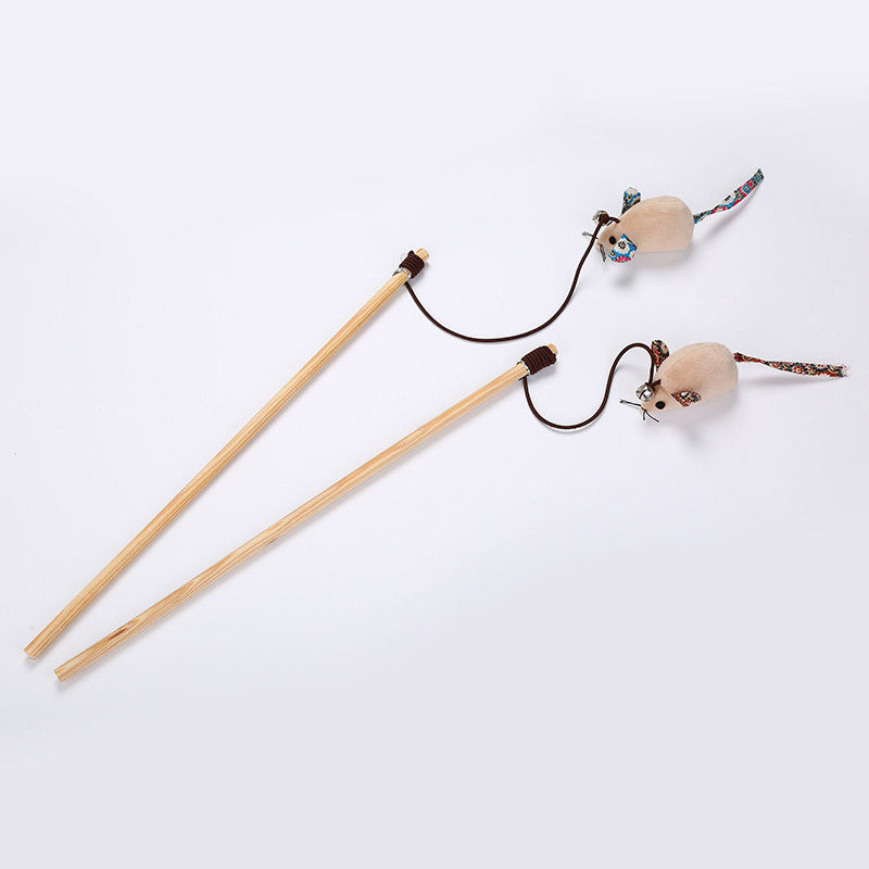 ไก่รูปแมวของเล่นสำหรับสัตว์เลี้ยงทีเซอร์ Stick กับของเล่นไม้ขนนกสำหรับแมว