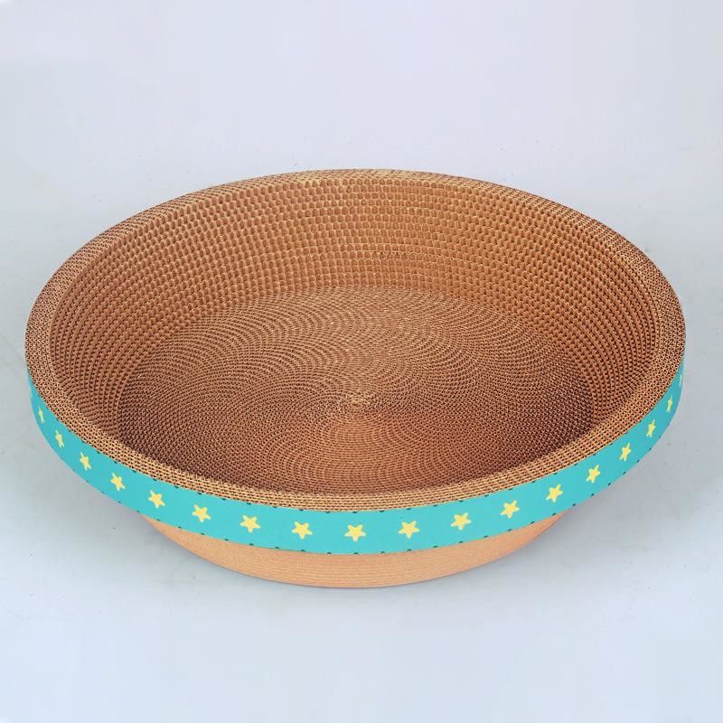 กระดาษแข็งกลมทนทาน Cat Bed Bowl Shape Corrugated Cat Scratching Pad 700g