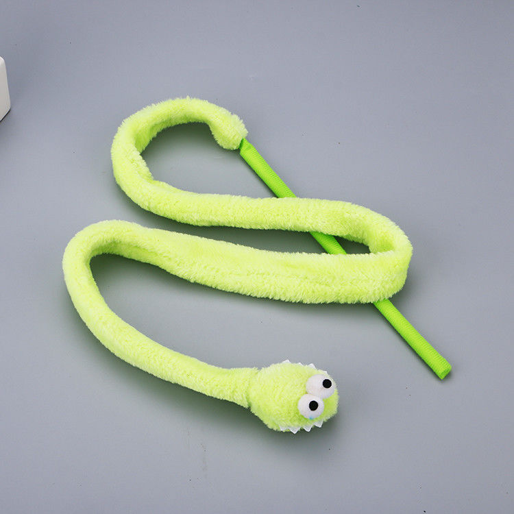 น่ารักทนทานของเล่นแมว Teaser งูรูปร่าง Kitten Plush Wand 31g