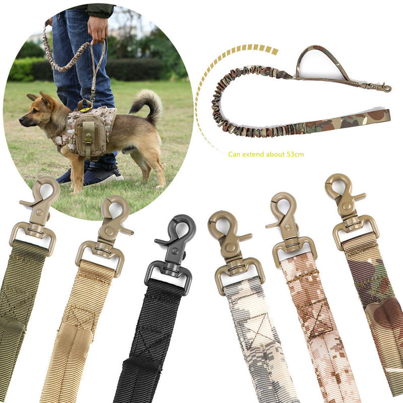 Tactical Bungee Nylon เชือกจูงสุนัขสายจูงสุนัขหดได้
