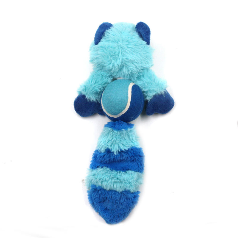 ของเล่นตุ๊กตาสุนัข Squeaky Fox Raccoon ทนต่อการกัด สุนัข Interactive Molar Toys