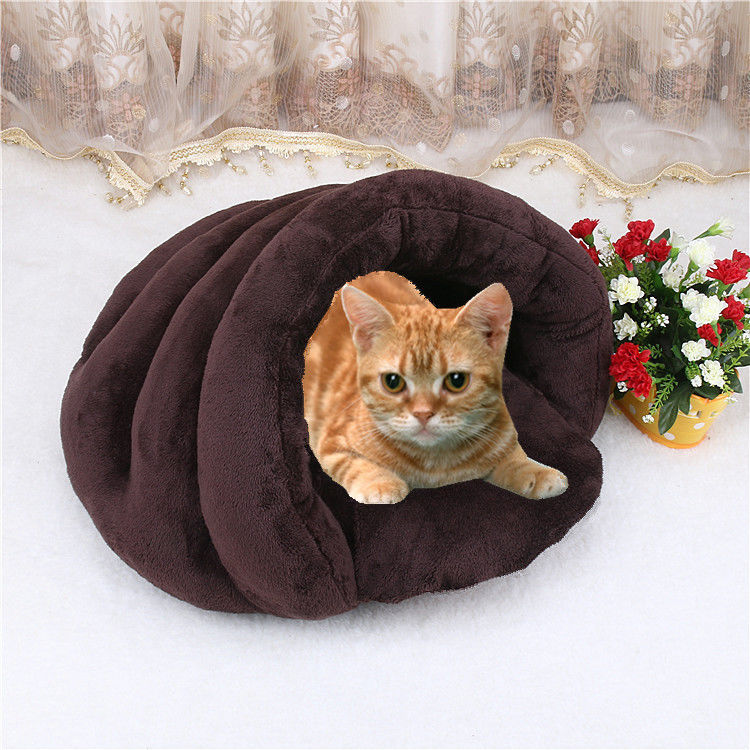 แฟชั่น Cat Nest เตียงนอนสัตว์เลี้ยงที่สะดวกสบายอุโมงค์สำหรับบ้านแมวที่อบอุ่น Soft Cat Cave Bed