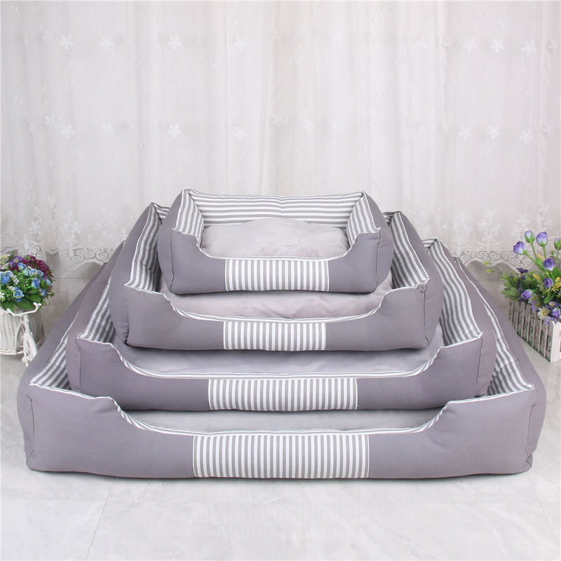 ผ้าฝ้าย PP 1800g บรรจุที่นอนสัตว์เลี้ยงที่สะดวกสบายด้านล่างผ้าใบกันน้ำเตียงสัตว์เลี้ยง