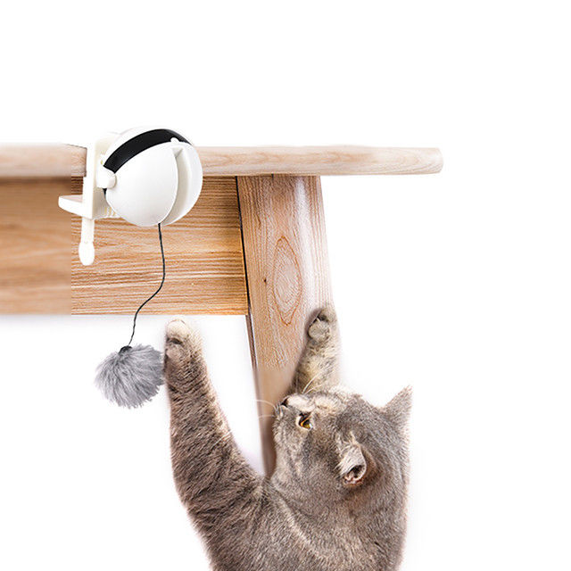Interactive Electronic Auto Lift Ball Cat ของเล่นสำหรับสัตว์เลี้ยง Funny Stick Cat Teaser Toy