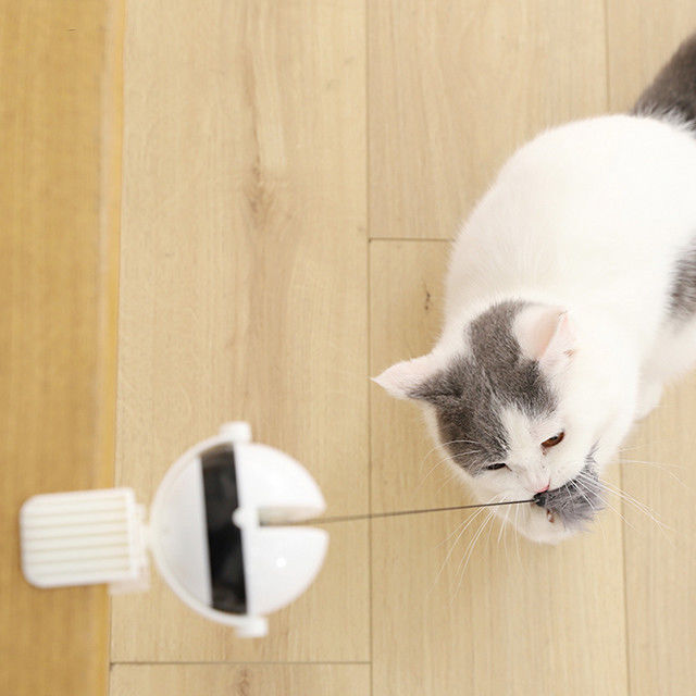Interactive Electronic Auto Lift Ball Cat ของเล่นสำหรับสัตว์เลี้ยง Funny Stick Cat Teaser Toy