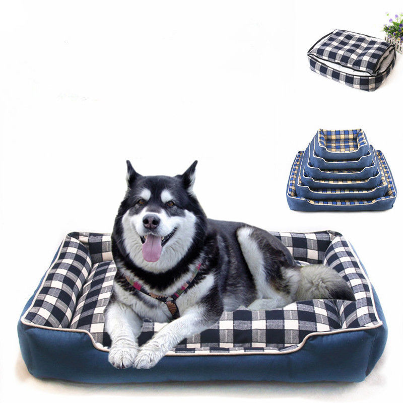 Warm Soft Lattice Square เสื่อสุนัข 740g Indoor House Kennel Nest เตียงสุนัขแสนสบาย