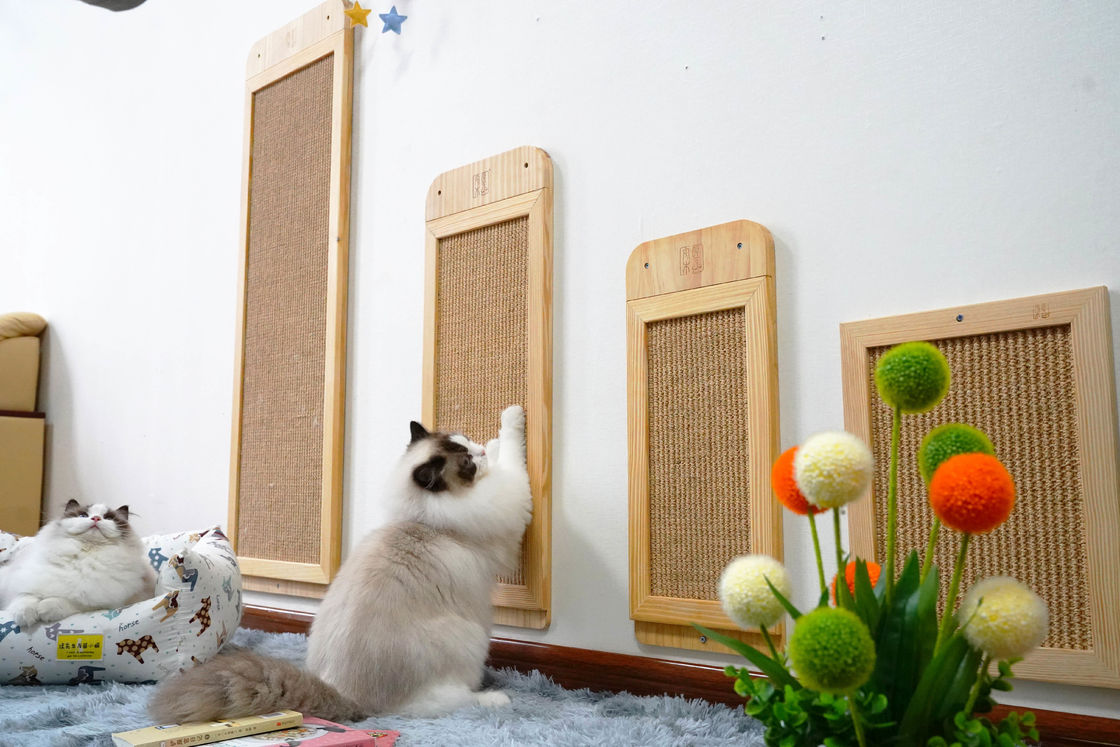 Sisal Wall Mounted Cat Scratcher Post Place ชั้น 40 * 30 ซม. 30 * 76 ซม. 40 * 120 ซม