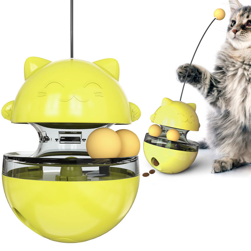 420g อาหาร Leaker แมวของเล่นสำหรับสัตว์เลี้ยง Interactive Cat Tease Wand Kitten Roly Poly Toys