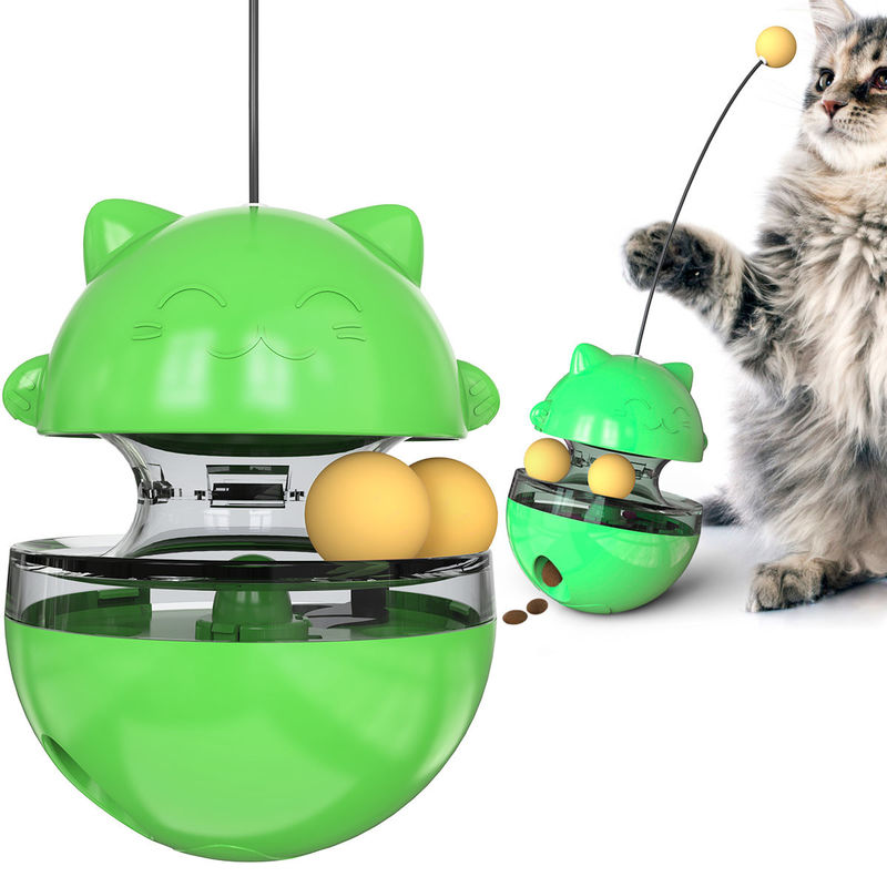 420g อาหาร Leaker แมวของเล่นสำหรับสัตว์เลี้ยง Interactive Cat Tease Wand Kitten Roly Poly Toys