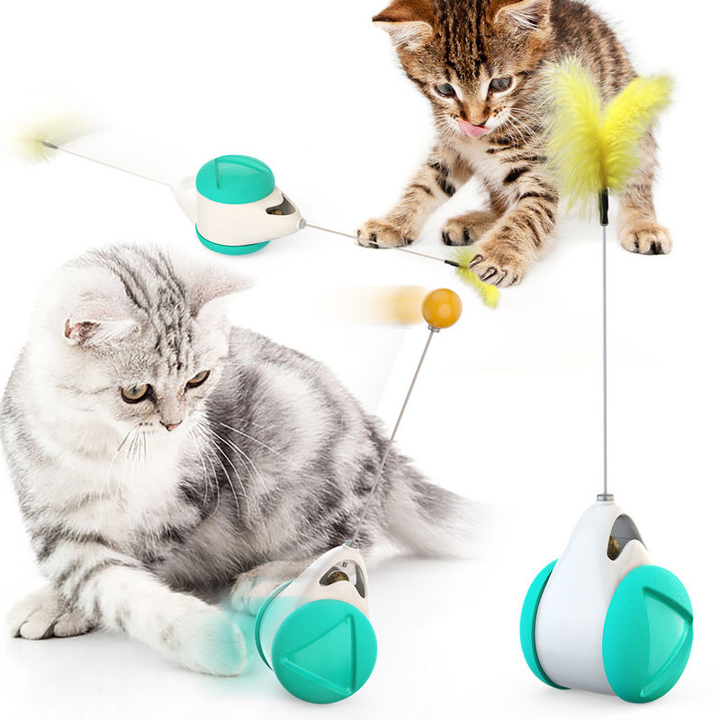 ABS Cat Balance ของเล่นหมุนของขวัญ Kitty Catnip Interactive Pet Ball