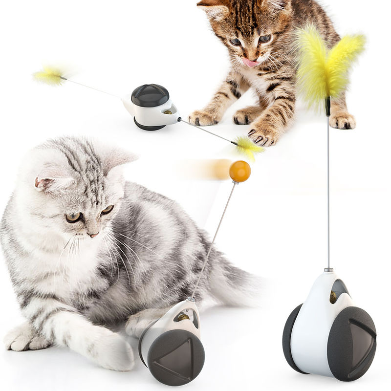 ABS Cat Balance ของเล่นหมุนของขวัญ Kitty Catnip Interactive Pet Ball