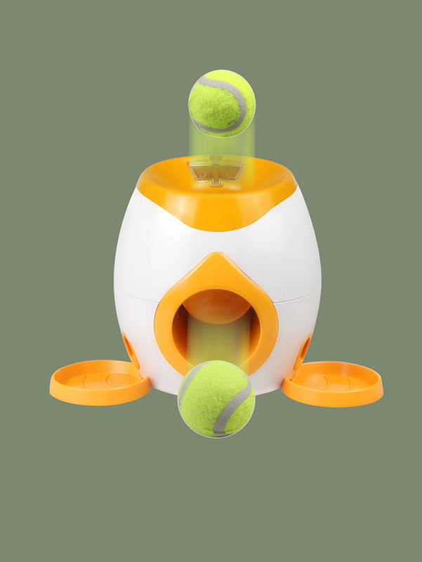 เครื่องให้รางวัลสัตว์เลี้ยง Double Hole Tennis Throwing Food Reward Machine 900g