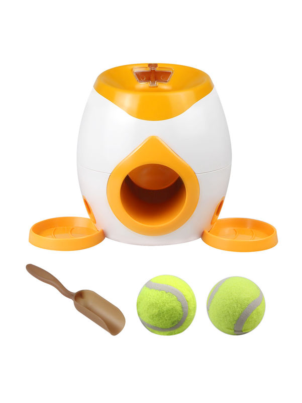 เครื่องให้รางวัลสัตว์เลี้ยง Double Hole Tennis Throwing Food Reward Machine 900g