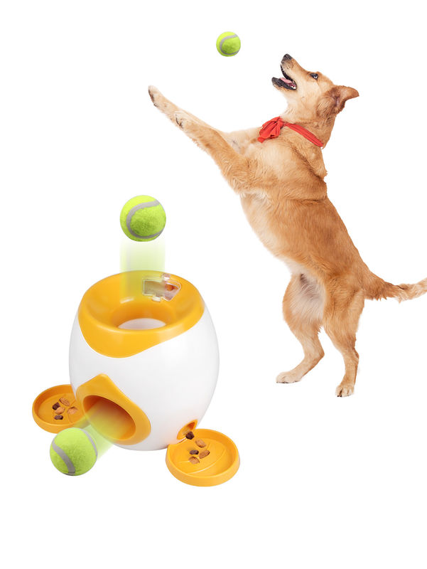 เครื่องให้รางวัลสัตว์เลี้ยง Double Hole Tennis Throwing Food Reward Machine 900g