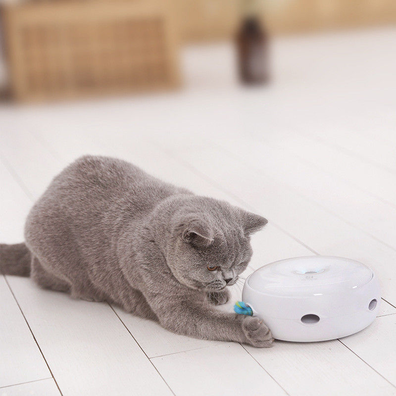 การหมุนอัจฉริยะด้วยไฟฟ้าอัตโนมัติของเล่นแมว Feather Cat Toy