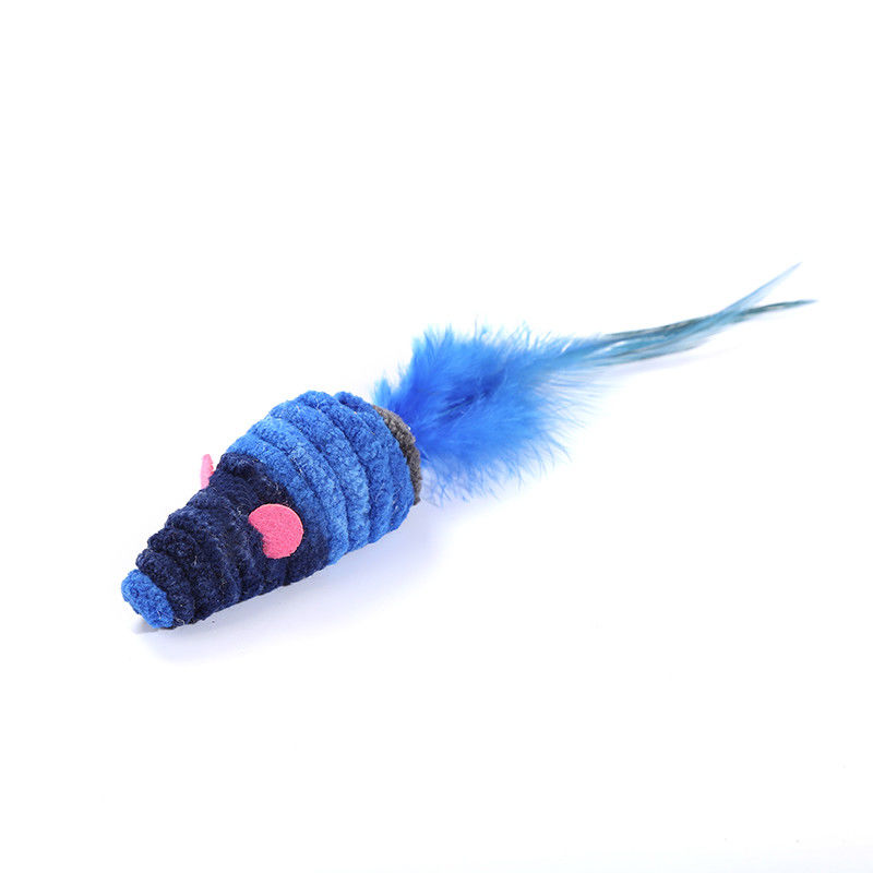 ของเล่นสัตว์เลี้ยงแมวตื่นเต้นในตัวเองสีน้ำเงินเข้ม เม้าส์ Cat Toy Anti Depression