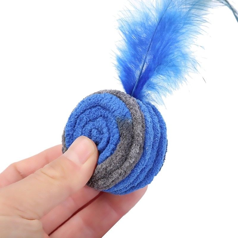 ของเล่นสัตว์เลี้ยงแมวตื่นเต้นในตัวเองสีน้ำเงินเข้ม เม้าส์ Cat Toy Anti Depression
