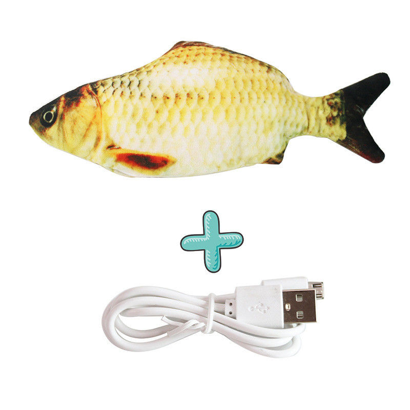 ไฟฟ้า Floppy Fish Cat ของเล่นจำลอง Wiggle Fish Catnip ของเล่น Plush Interactive ย้ายปลาเต้นรำของเล่นสำหรับ Cats