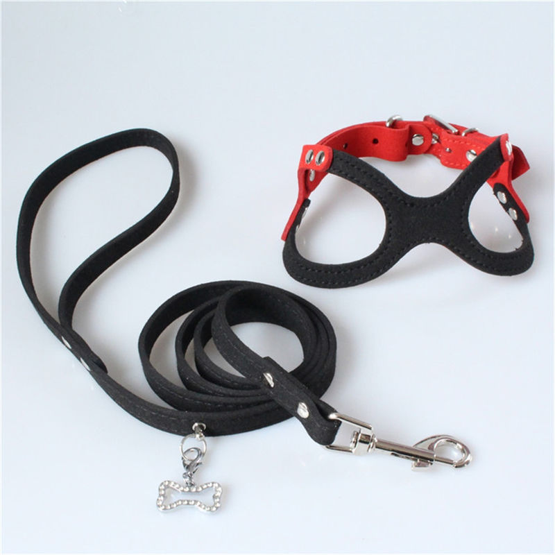 Hallupets Soft Mesh เบาะปลอกคอ Leash Harness Set Dog Chest และ Back Traction