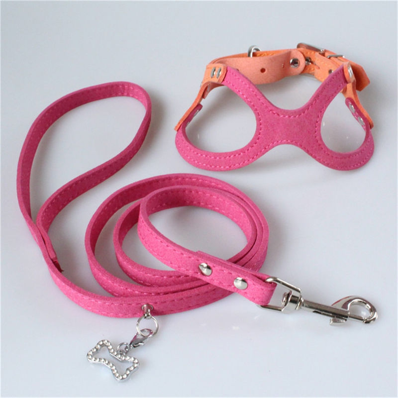 Hallupets Soft Mesh เบาะปลอกคอ Leash Harness Set Dog Chest และ Back Traction