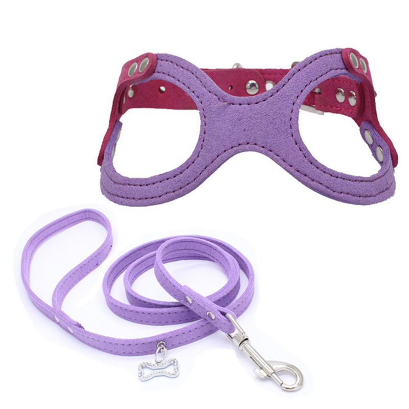 Hallupets Soft Mesh เบาะปลอกคอ Leash Harness Set Dog Chest และ Back Traction