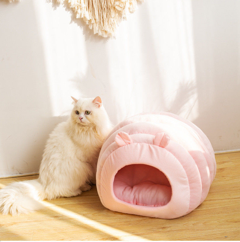 Semienclosed ที่นอนสัตว์เลี้ยงแสนสบาย Calm Down Sleep Mat ที่ถอดออกได้ Nest สำหรับ Cat