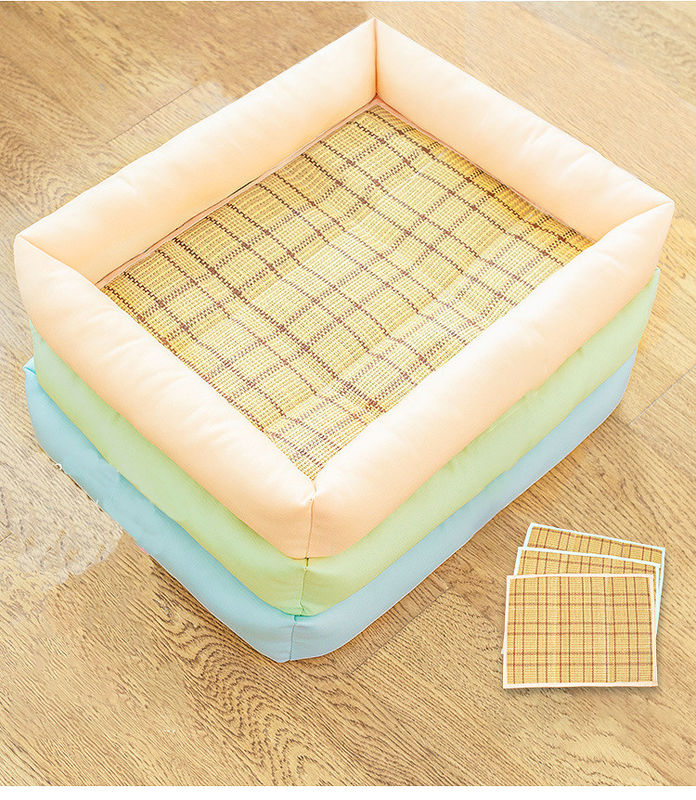 คูลลิ่งฟางแบมบู Cozy Summer Dog Bed 650g เตียงนอนลูกสุนัข