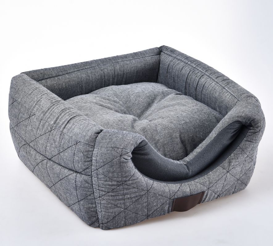 3 In 1 พับ Cat Cave Dir ทนเตียงสัตว์เลี้ยงที่สะดวกสบาย Grey Cat Bed House