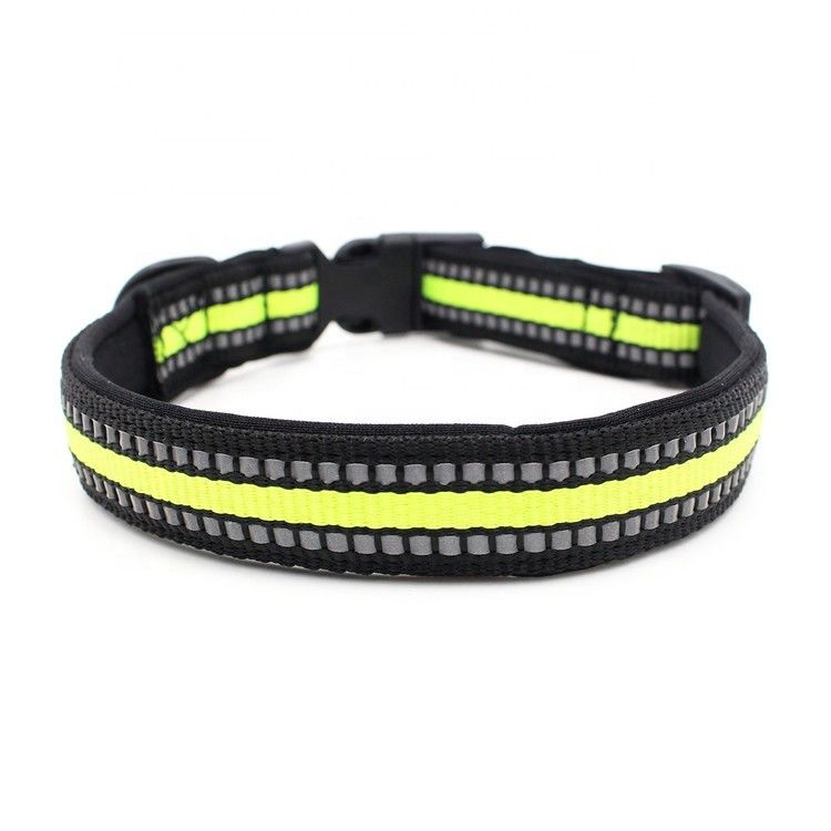 Neoprene Lining dog Collar Leash Set สายรัดสะท้อนแสง QUICK RELEASE BUCKLE COLLAR พร้อมเชือกลากชุด Dog Leash