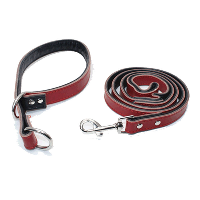 Custom Puppy ปลอกคอสุนัขยอดนิยมและชุดสายจูงหนังแท้ปรับได้ P Dog Choke Chain
