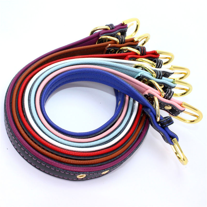 หนัง PU แข็งนุ่มสีสันสัตว์เลี้ยงสุนัขปลอกคอสำหรับสุนัขขนาดกลางขนาดเล็กสายคล้องคอปรับได้ปลอกคอปลอดภัย
