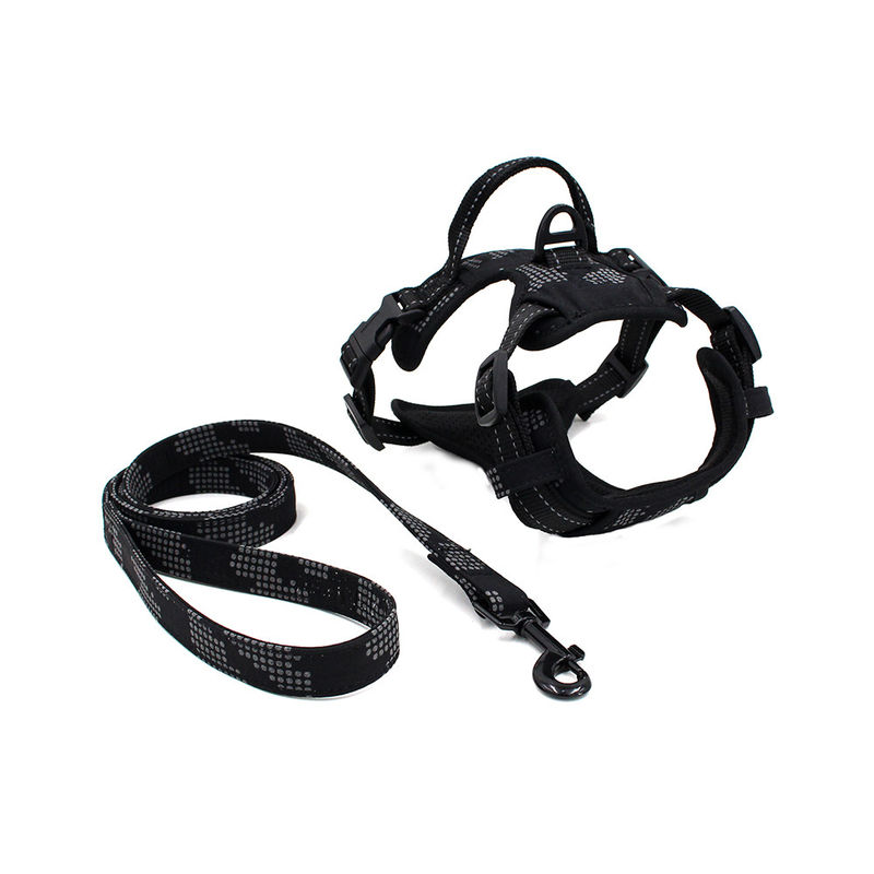 แฟชั่นสะท้อนแสง Breathable Soft Air ตาข่ายสายรัดหน้าอกชุดเชือกลากสุนัขเสื้อกั๊ก Leash